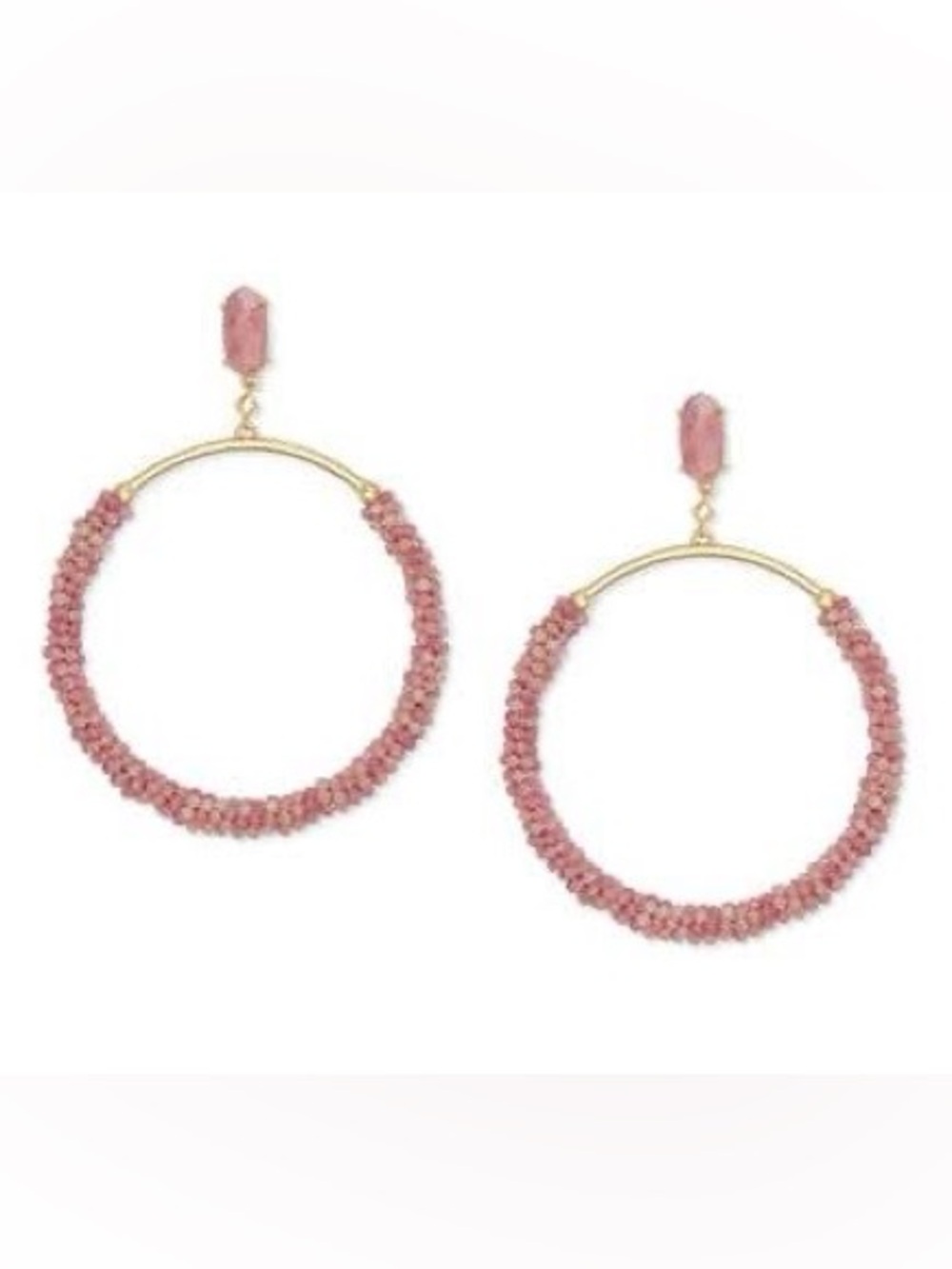 Kendra Scott Russell Hoop Earrings 14ct Gold-plated Brass Hoop